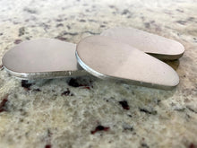 Load image into Gallery viewer, Stainless Steel Key Fob Blank 1/8" Thick Quantity of 5 Key Fob Bag Tag Golf Bag Key Chain Hand Stamping Supply