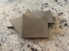 Load image into Gallery viewer, Titanium Golf Guide Ball Marker Blank, 1 1/2" x 1 1/2" x 1/8" Qty - 1 8 Gauge