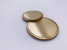 Load image into Gallery viewer, Brass Coin Blanks - Challenge Coin - Reed Edge - Grooved - Brushed Finish - 32mm, 40 mm